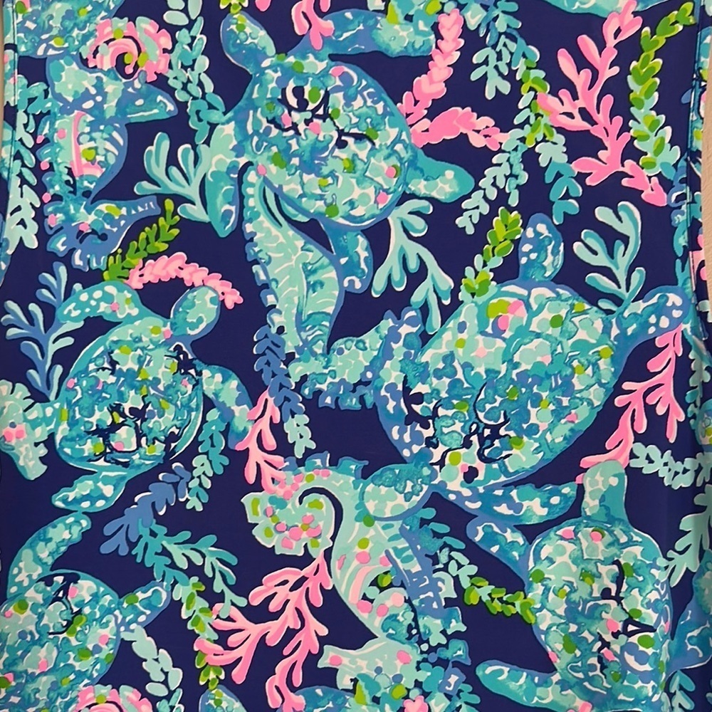 Lilly Pulitzer Blue and Pink V-Neck Swim Cover-Up - Picture 4 of 10